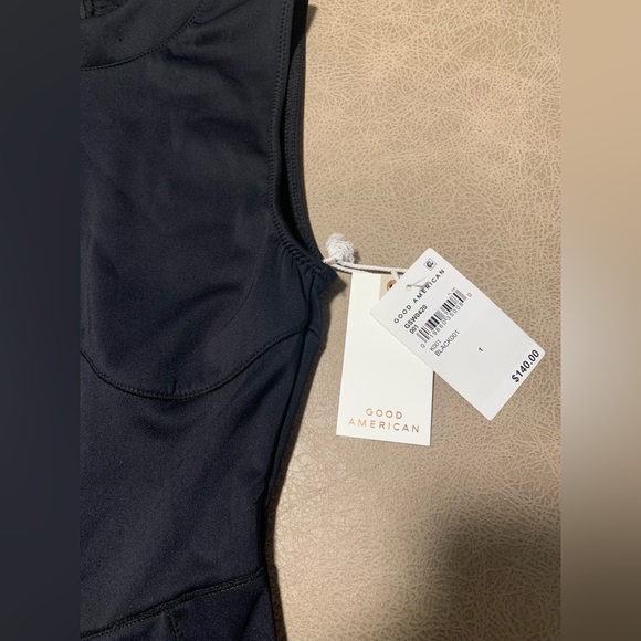 NEW Good American Women’s Compression Sleeveless Swim Suit Black NWT Size 1 (S) - Picture 6 of 10